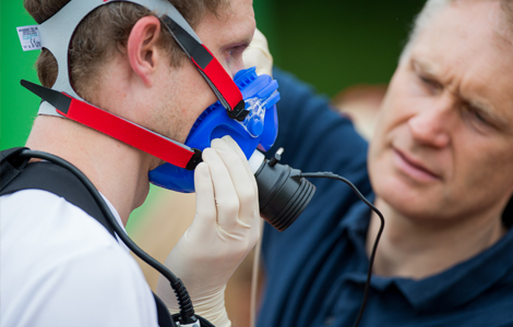 Prueba de ergoespirometría con mascara facial Cortex - Dr's choice